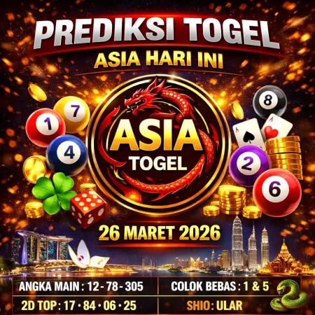 Prediksi Togel Asia Hari Ini Paling Akurat & Angka Jitu Terbaru