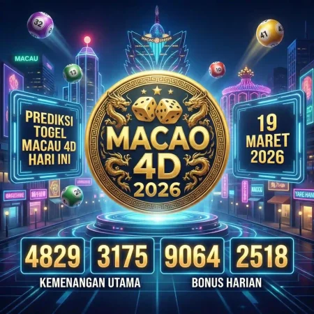 Prediksi Togel Macau 4D Hari Ini Paling Akurat & Angka Jitu
