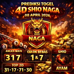 Arsipangka - Prediksi Togel 4D Shio Naga Hari Ini
