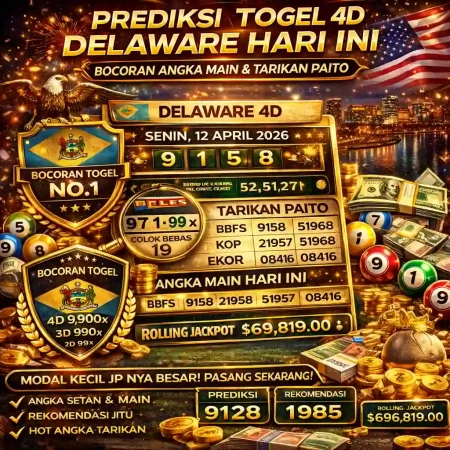 Prediksi Togel 4D Delaware Hari Ini: Bocoran Angka Main & Tarikan Paito