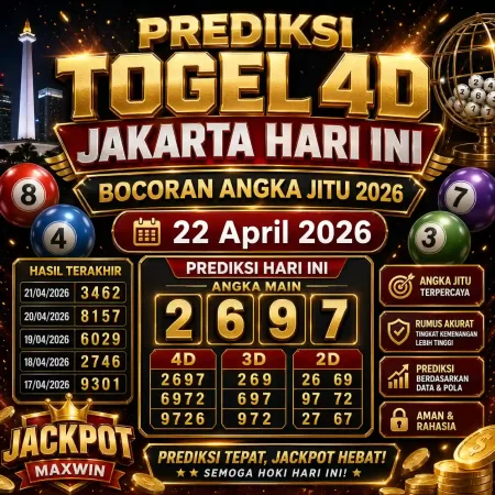 Prediksi Togel 4D Jakarta Hari Ini: Bocoran Angka Jitu 2026