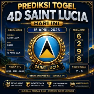 Arsipangka - Tabel data prediksi togel 4D Saint Lucia hari ini paling akurat dengan angka main jitu
