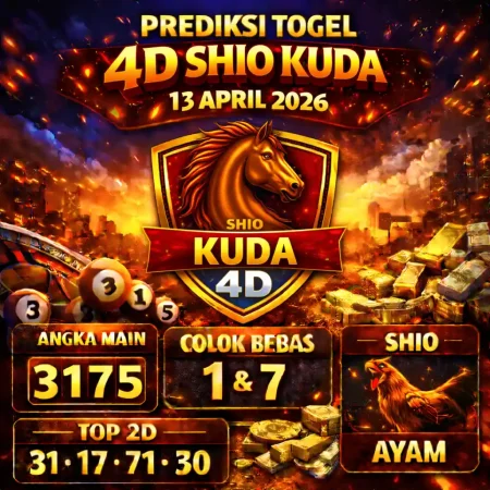 Prediksi Togel 4D Shio Kuda Hari Ini Akurat & Terpercaya