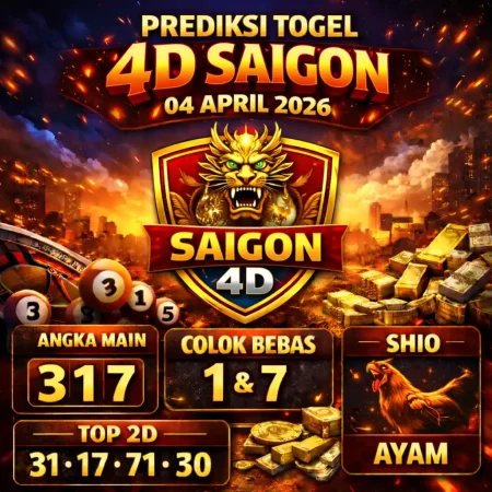 Prediksi Togel Saigon 4D Hari Ini Akurat & Terpercaya