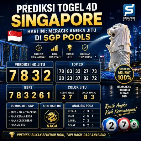 Prediksi Togel 4d Singapore Hari Ini: Meracik Angka Jitu di SGP Pools