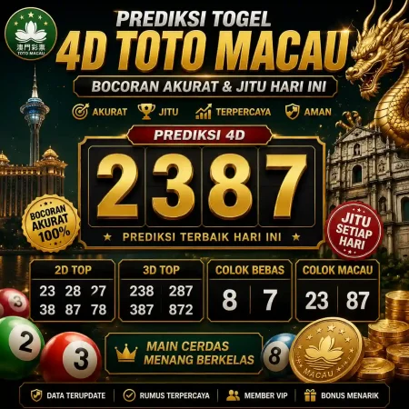 Prediksi Togel 4D Toto Macau: Strategi Menembus Angka Jitu Hari Ini