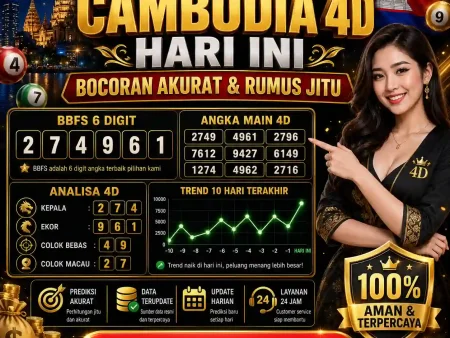Prediksi Togel Cambodia 4D Hari Ini: Bocoran Akurat & Rumus Jitu
