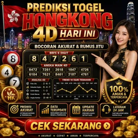 Prediksi Togel Hongkong 4D Hari Ini: Bocoran Akurat & Rumus Jitu