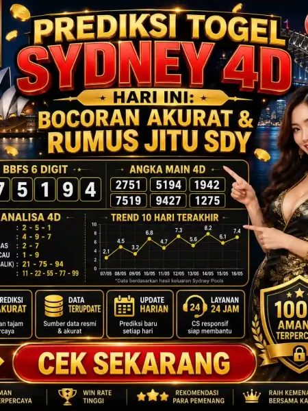 Prediksi Togel Sydney 4d Hari Ini: Bocoran Akurat & Rumus Jitu SDY